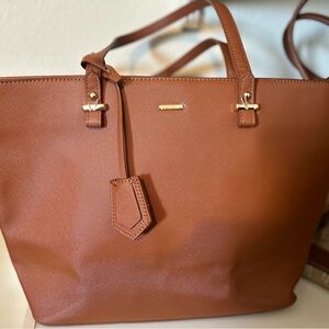 Lovevook Elegant Tan Leather Tote Bag